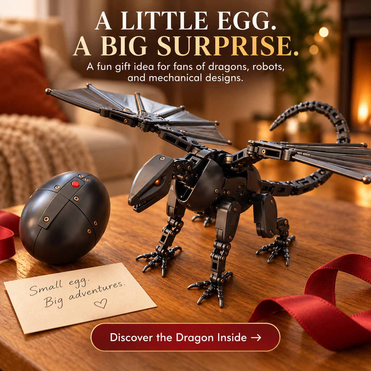 ๐Last Day 49% OFF - ๐ฅ๐ DragonMorph โ Egg to Dragon Transforming Mechanical Toy