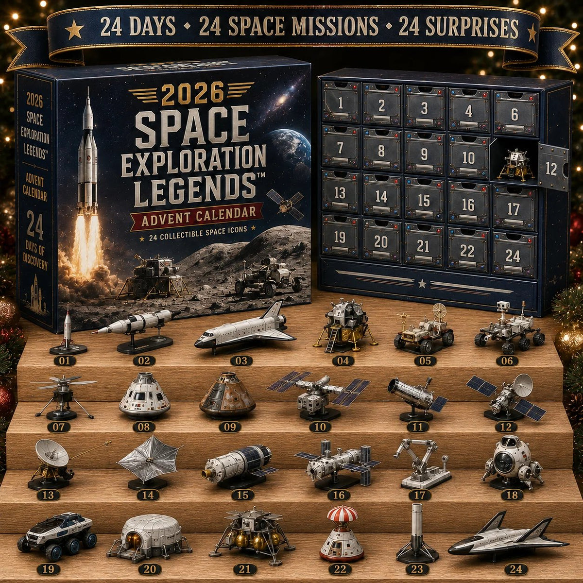2026 Space Exploration Legends Advent Calendar – 24 Days of Space Missions, 24 Collectible Surprises