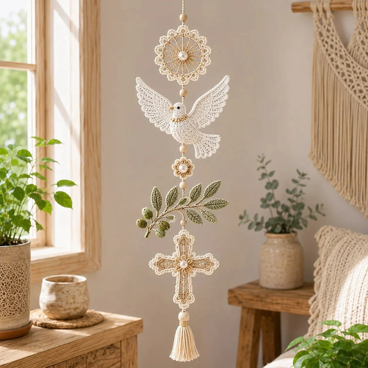 🎁Last Day 49% OFF - ✝️"Blessed Faith" DIY Crochet Kit – Hanging Decoration✨