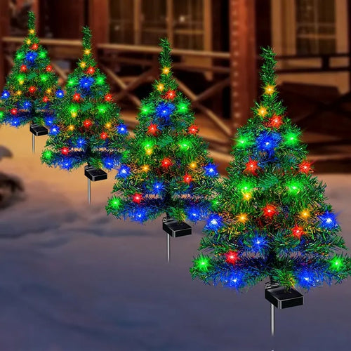 Solar Christmas tree lights holiday decorations