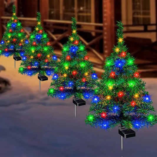 Solar Christmas tree lights holiday decorations