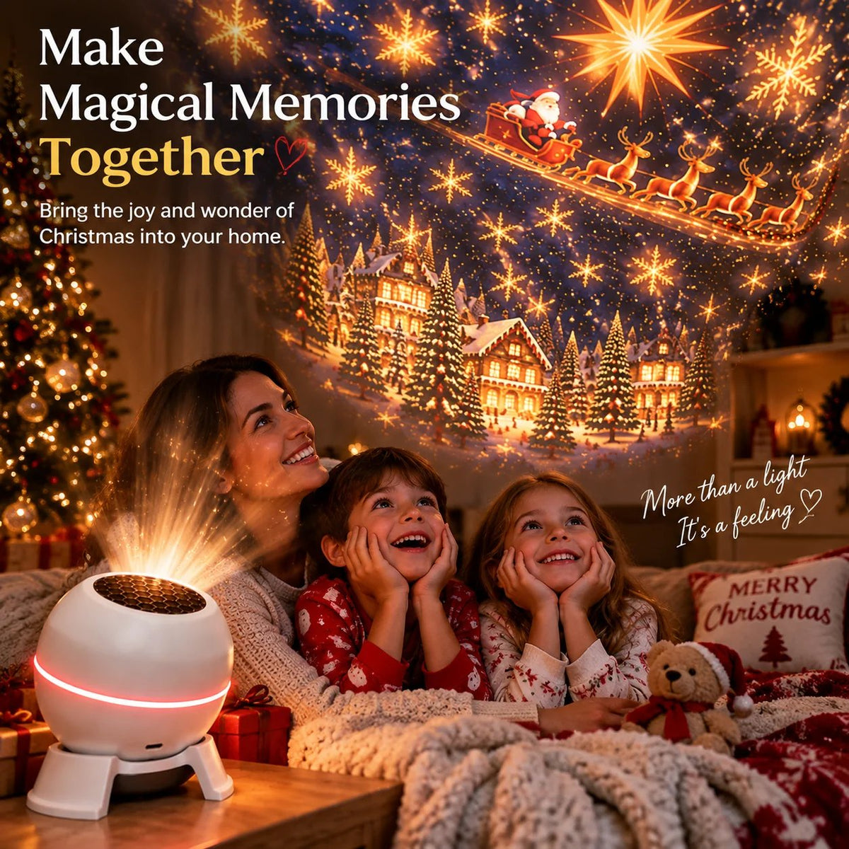 🎁Last Day 49% OFF - 💡🎅 Turn Any Room Into a Christmas Wonderland – Holiday Projection Night Light🎄