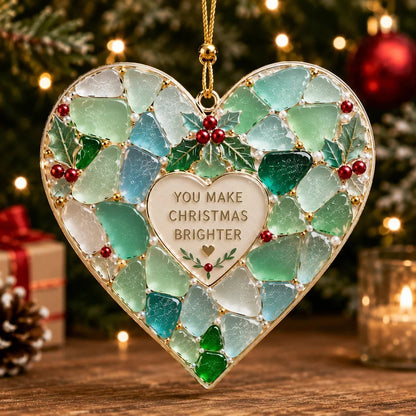 (🎁Last Day 49% OFF)🌊🎄Stained Sea Glass Style Christmas Ornaments