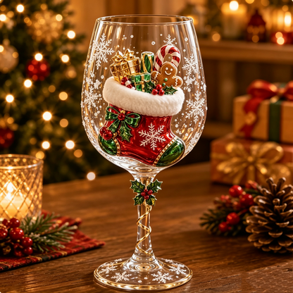 🎁Last Day 49% OFF - ✨🎁Christmas 3D Wine Glass Collection Gift Box Set🥂
