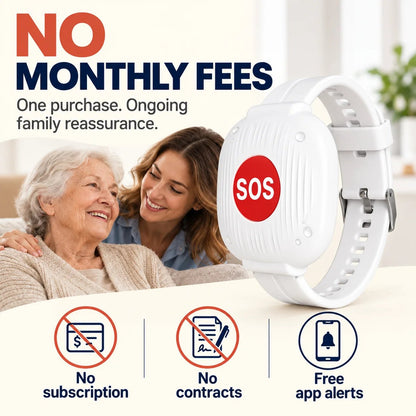 ⏰ LAST DAY 50% OFF-❤️ One-Touch SOS Bracelet for Seniors | Wi-Fi Family Alerts & No Monthly Fees