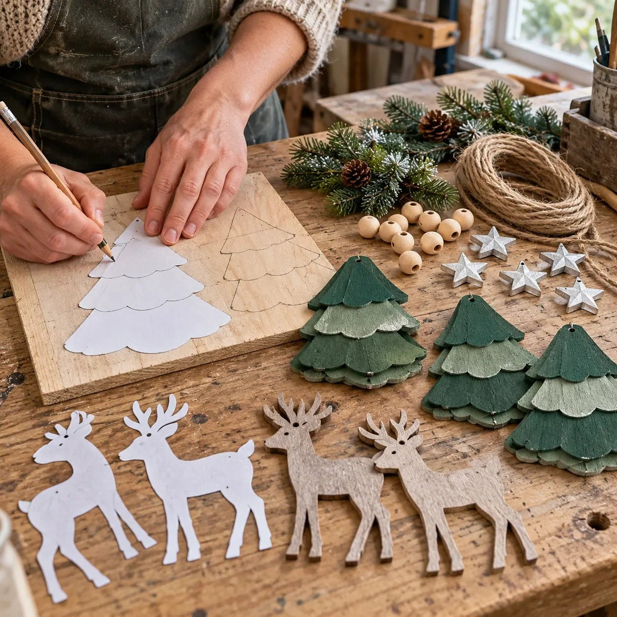 ⏰ LAST DAY 49% OFF - 🎄Lighted Woodland Christmas Garland🦌