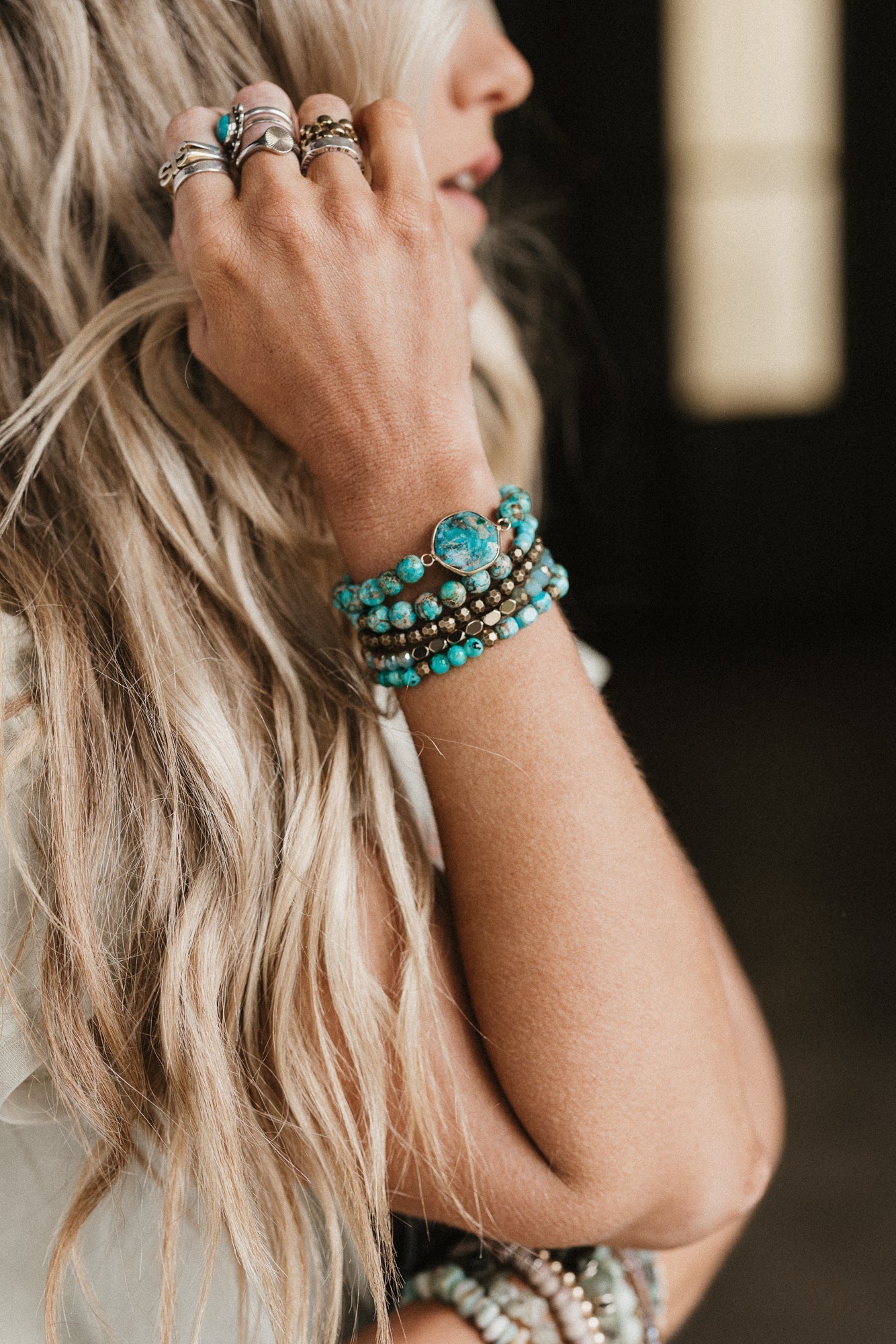 Rio Bloom Bracelet Set - Blue