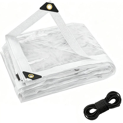 (🎁Last Day 49% OFF)🌧️RainShield ProTM Transparent Waterproof Tarp – Heavy-Duty Outdoor Cover with Secure Grommets