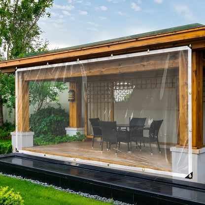 (🎁Last Day 49% OFF)🌧️RainShield ProTM Transparent Waterproof Tarp – Heavy-Duty Outdoor Cover with Secure Grommets