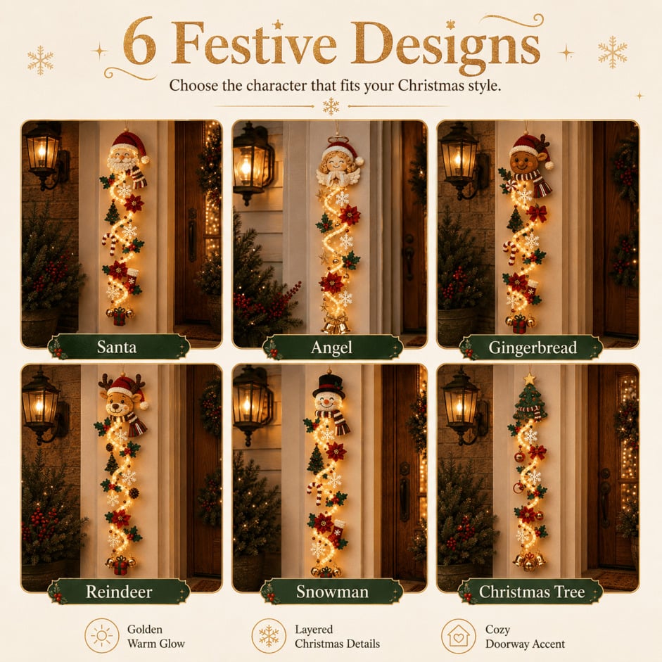 (🎁Last Day 49% OFF)🎅✨Glowing Christmas Door Hanger