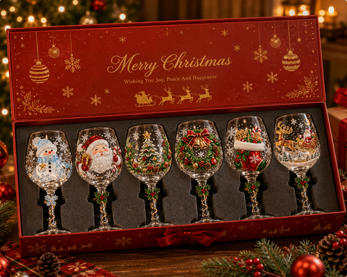 🎁Last Day 49% OFF - ✨🎁Christmas 3D Wine Glass Collection Gift Box Set🥂