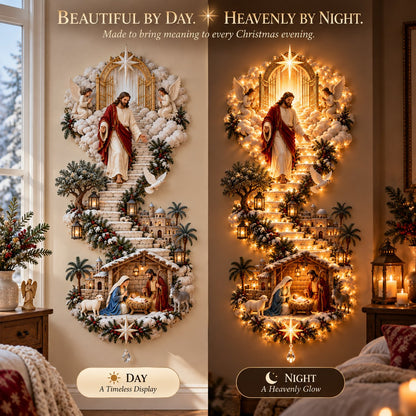 (🎁Last Day 49% OFF)✝️✨Jesus Light of Heaven Christmas Wall Hanging