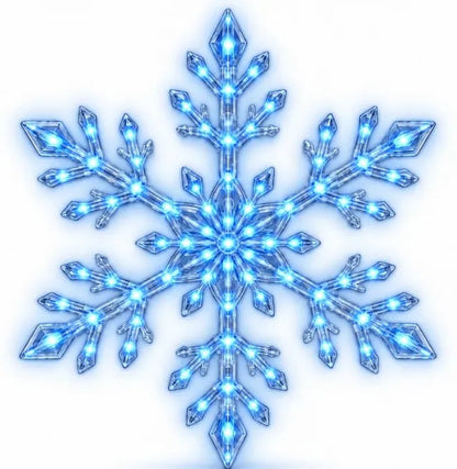 ❄️ LED Snowflake Wall Lights | 🎄3D Christmas Snowflake Decor with blue-white lighting, remote control & magical indoor holiday atmosphere ✨