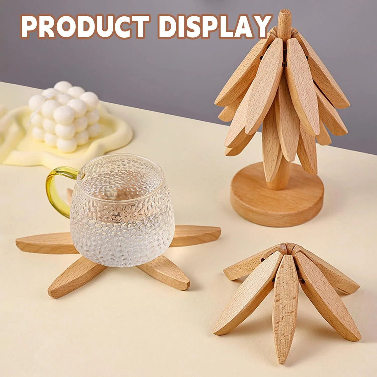 🎁Last Day 49% OFF - ✨Natural Christmas Tree Trivet Set🎄