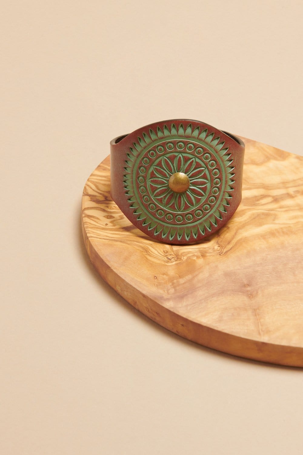 Grecian Leather Cuff Bracelet