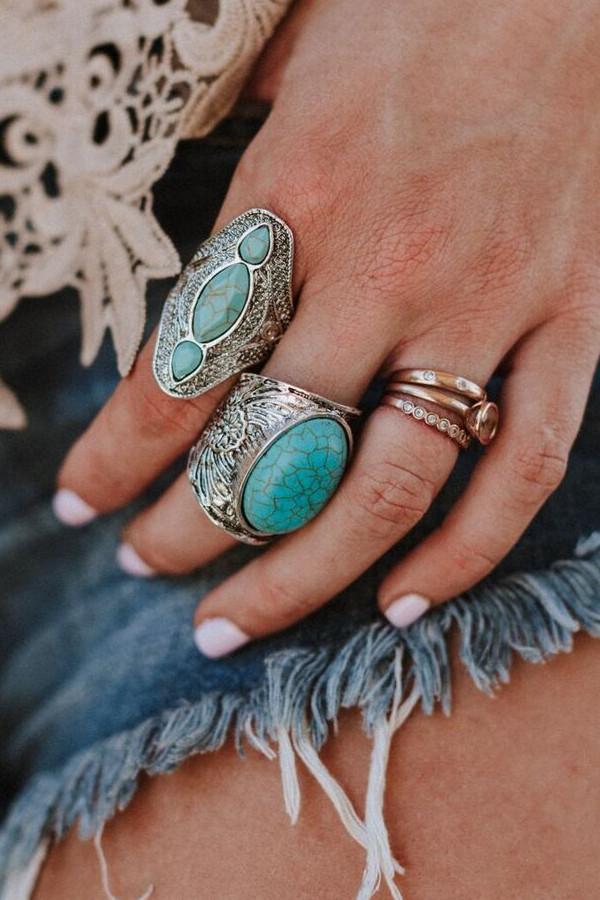 Mojave Turquoise Statement Ring - Turquoise
