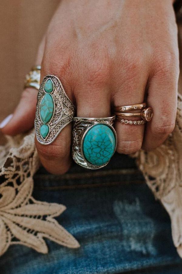 Mojave Turquoise Statement Ring - Turquoise