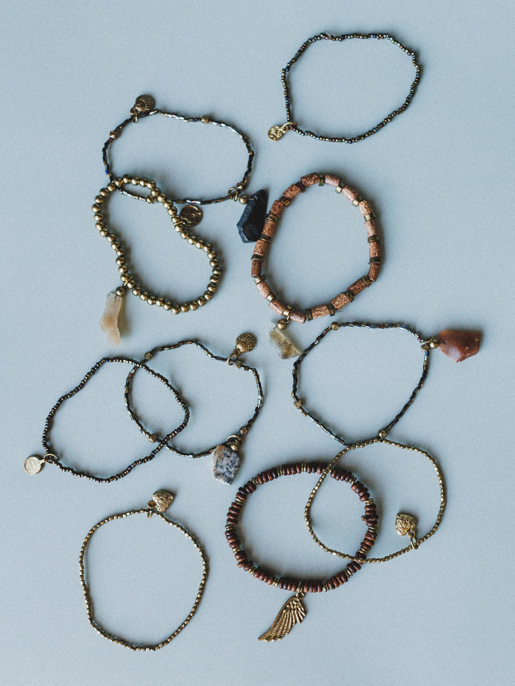 Alyda Boho Bracelet Set - Brown