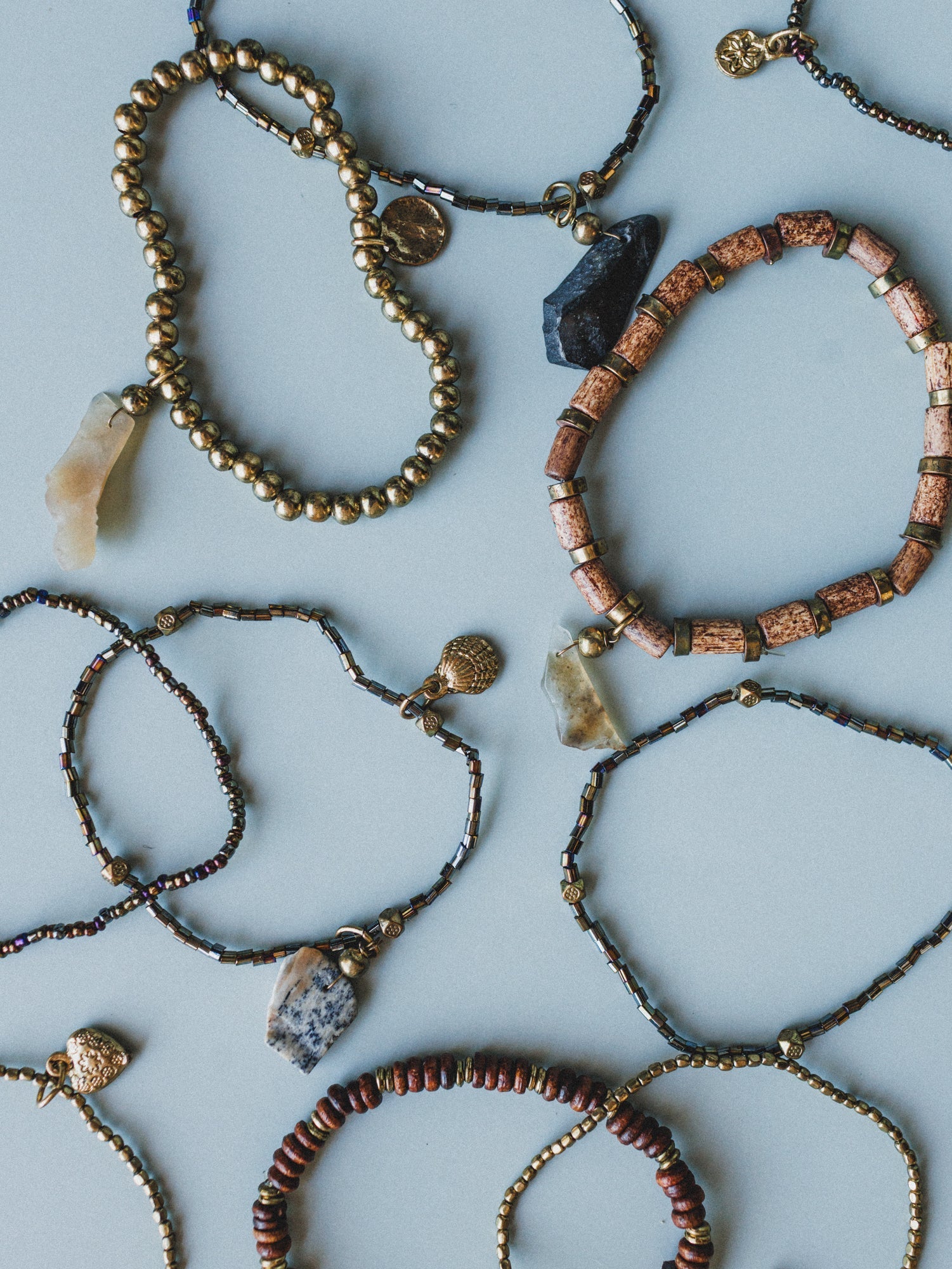 Alyda Boho Bracelet Set - Brown