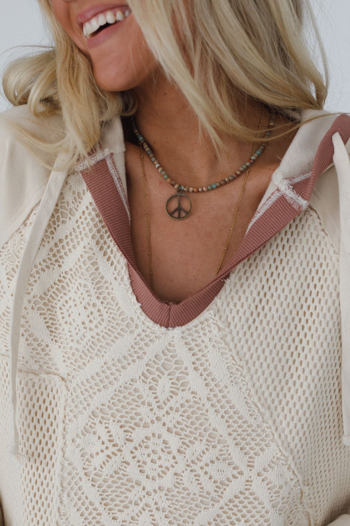 Set In Stone Peace Necklace - Multi