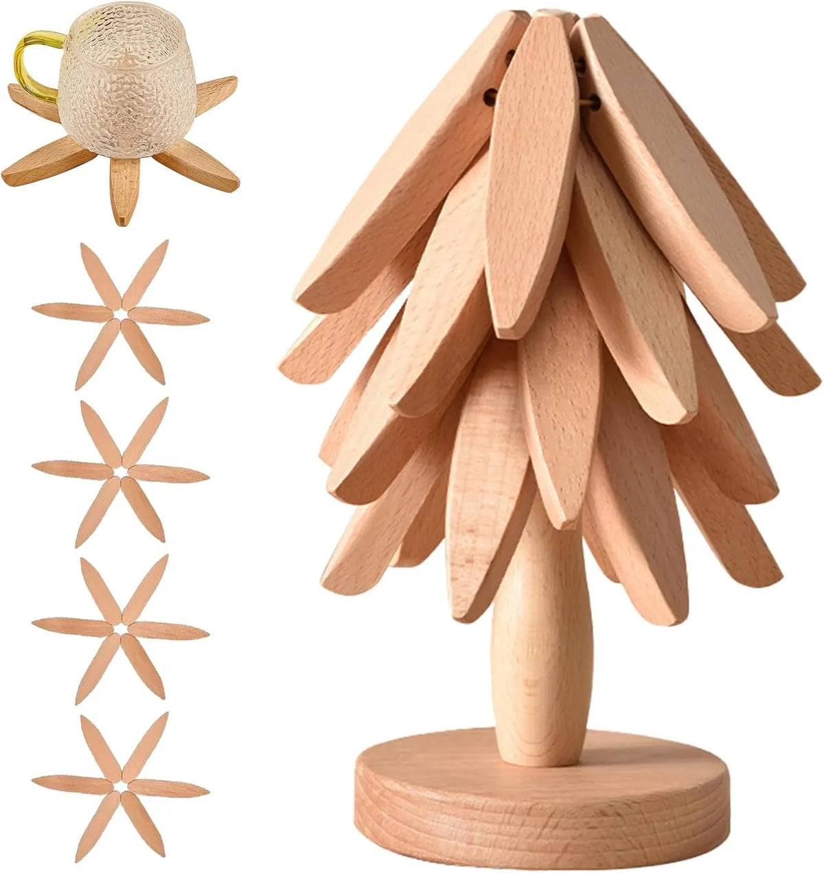 🎁Last Day 49% OFF - ✨Natural Christmas Tree Trivet Set🎄