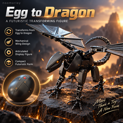 🎁Last Day 49% OFF - 🥚🐉 DragonMorph – Egg to Dragon Transforming Mechanical Toy