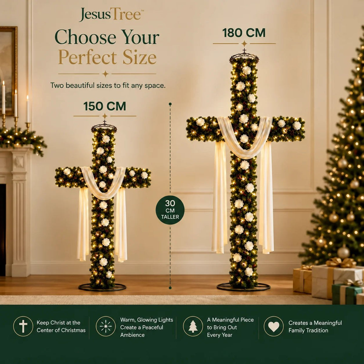 (🎁Last Day 49% OFF)🎄✨JesusTreeTM Christmas Cross - Free Shipping