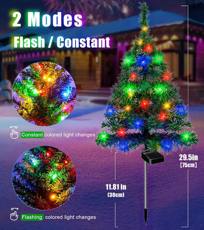 Solar Christmas tree lights holiday decorations