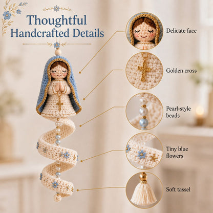 🔥Last Day 50% OFF -✝️DIY Crochet Blessed Mother Spiral Hanging Ornament Kit