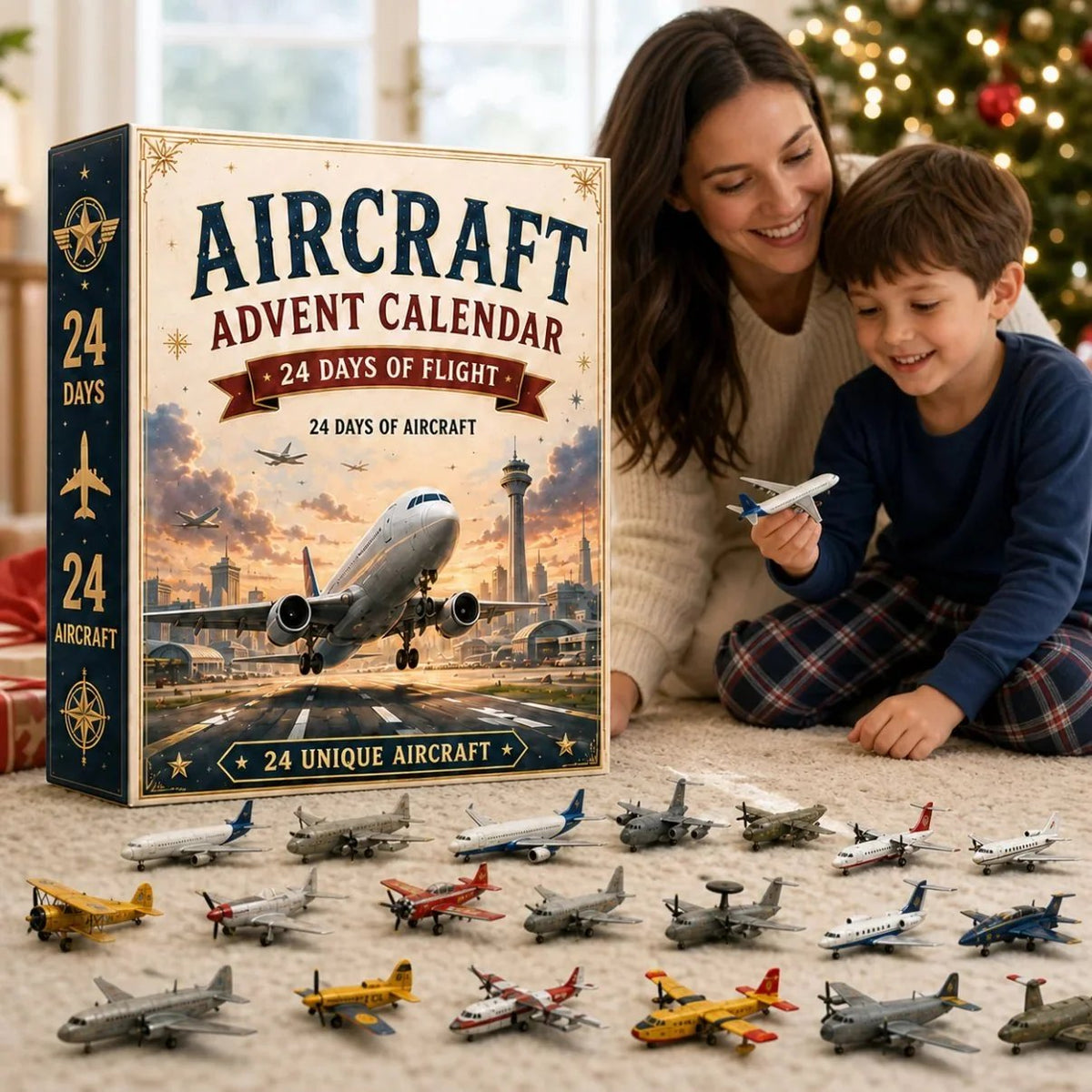 🎁Last Day 49% OFF - ✨ ✈️ Aircraft Advent Calendar 2026 | 24 Days of Flight with 24 Unique Miniature Airplanes, Jets & Aviation Collectibles 🎄🎁