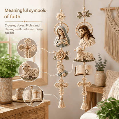 🎁Last Day 49% OFF - ✝️"Blessed Faith" DIY Crochet Kit – Hanging Decoration✨