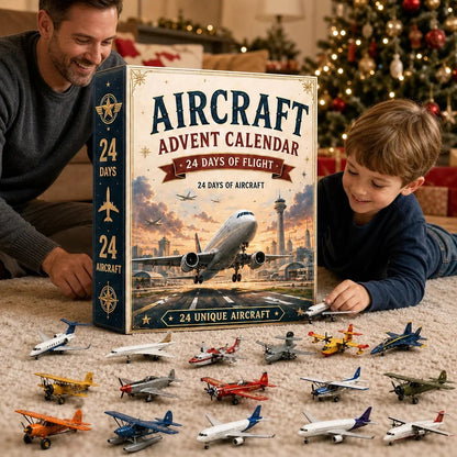 🎁Last Day 49% OFF - ✨ ✈️ Aircraft Advent Calendar 2026 | 24 Days of Flight with 24 Unique Miniature Airplanes, Jets & Aviation Collectibles 🎄🎁