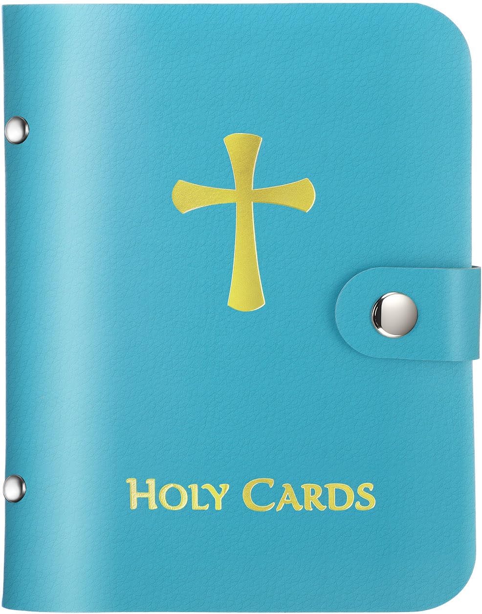 (🎁Last Day 49% OFF)✝️Catholic Genuine Leather Holy Card Holder – Pocket Prayer Card Organizer with Snap Closure