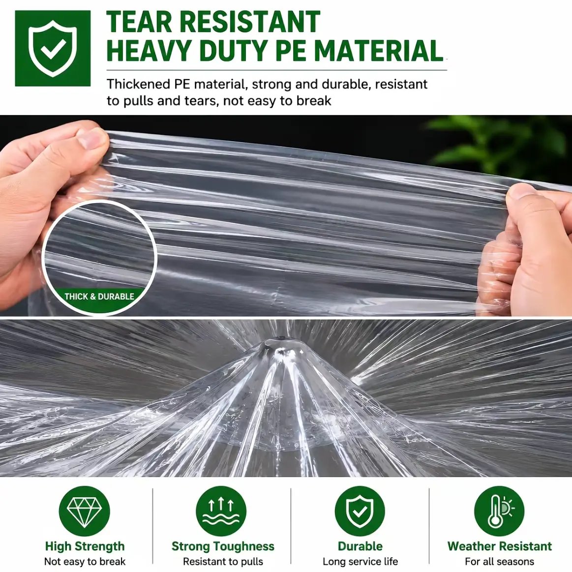 (🎁Last Day 49% OFF)🌧️RainShield ProTM Transparent Waterproof Tarp – Heavy-Duty Outdoor Cover with Secure Grommets