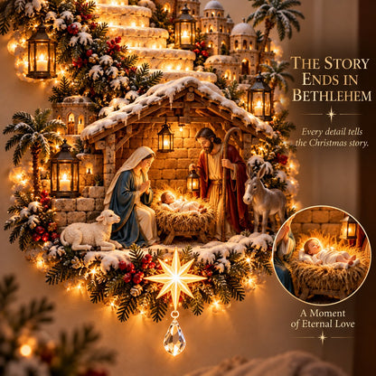 (🎁Last Day 49% OFF)✝️✨Jesus Light of Heaven Christmas Wall Hanging