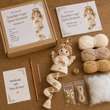 🔥Last Day 50% OFF -✝️DIY Crochet Blessed Mother Spiral Hanging Ornament Kit