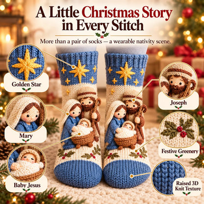 (🎁Last Day 49% OFF)🎅✨3D Nativity Christmas Socks🎄