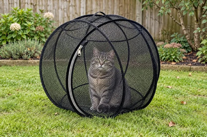 🐱🌿 FreshAir Cat HavenTM – Pop-Up Mesh Playpen