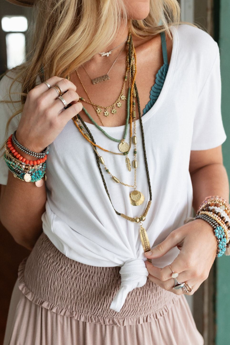 Odessa Necklace - Mustard Multi