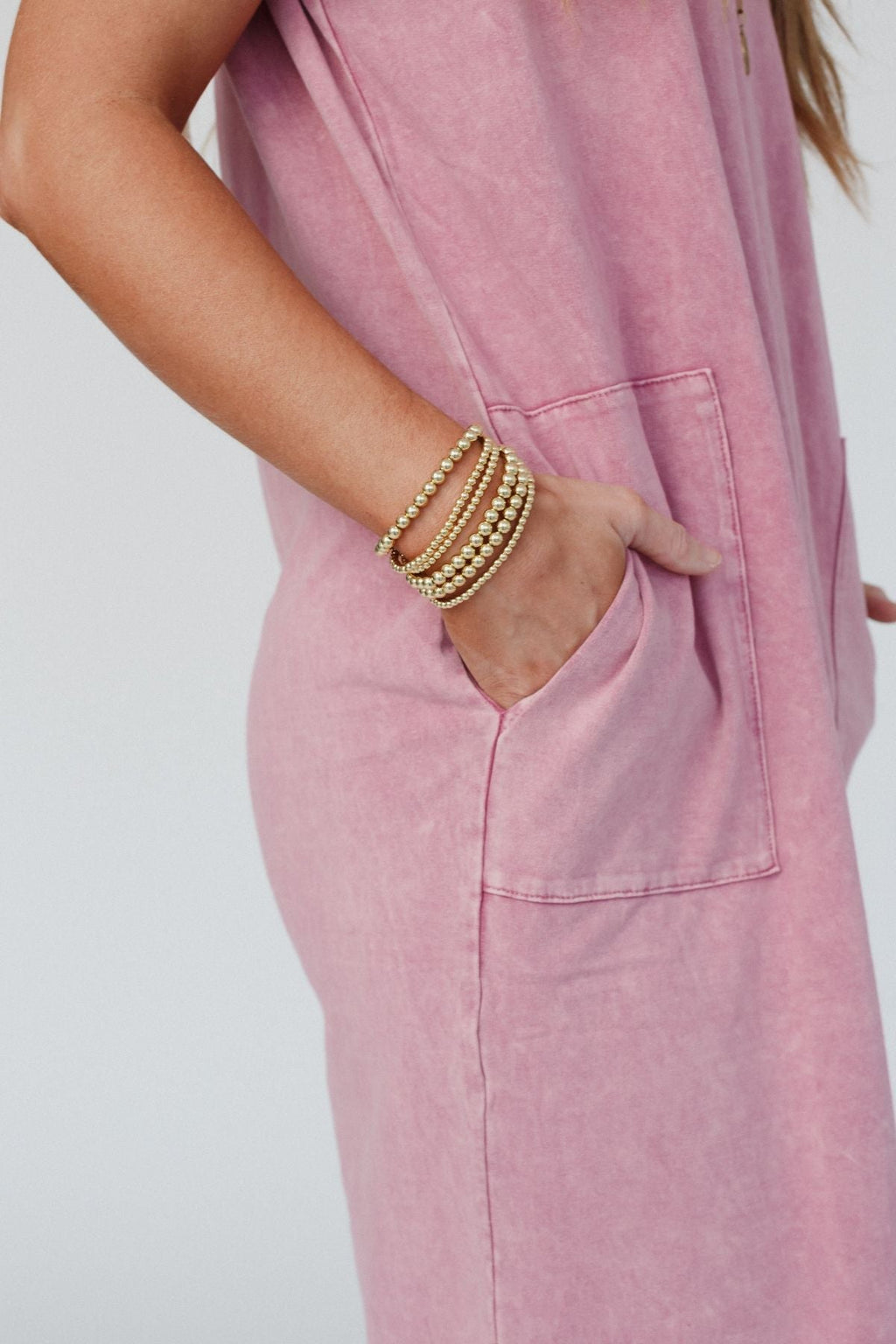 Ethereal Shine Stacked Bracelet - Gold