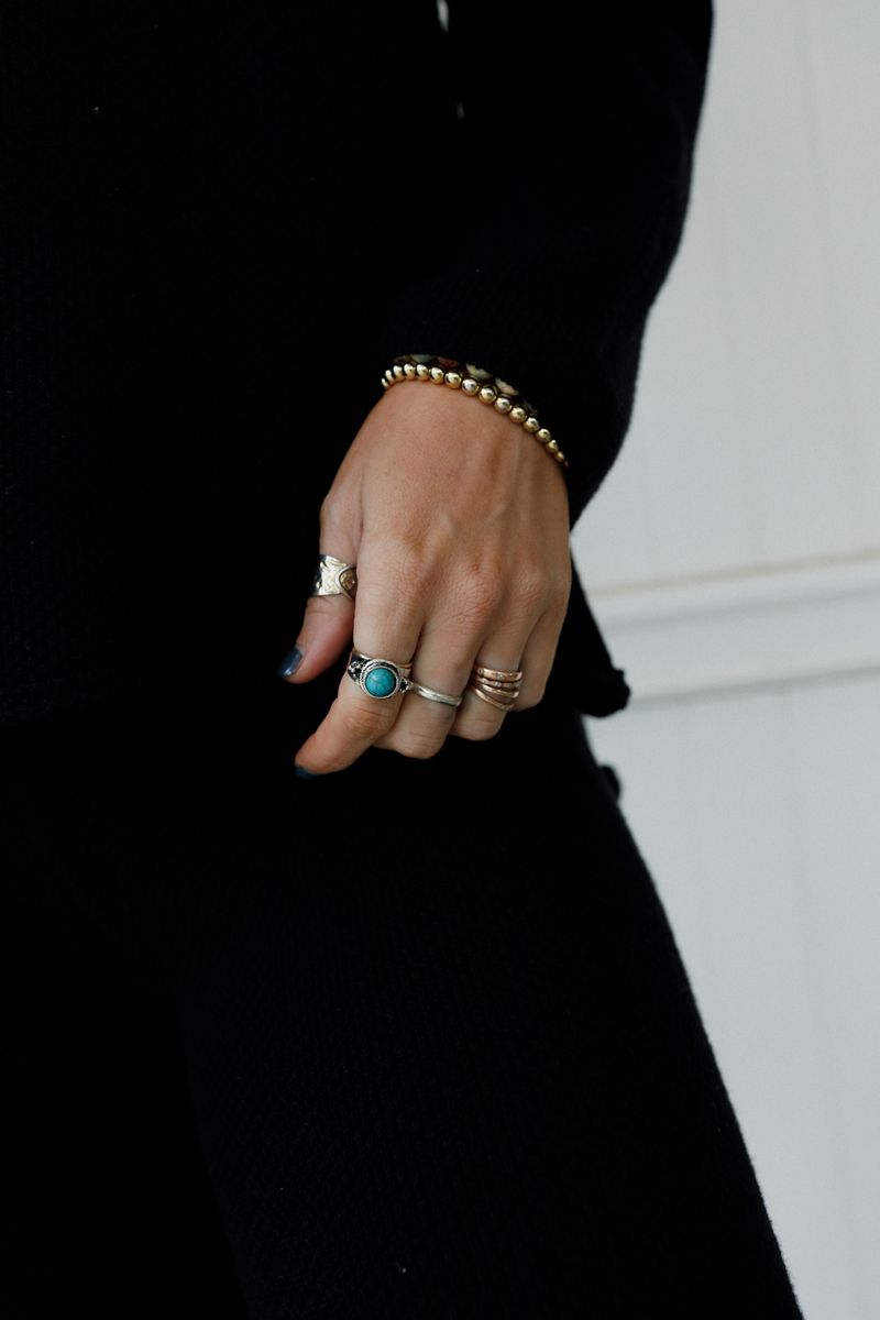 Kapalua Bay Adjustable Turquoise Ring - Silver